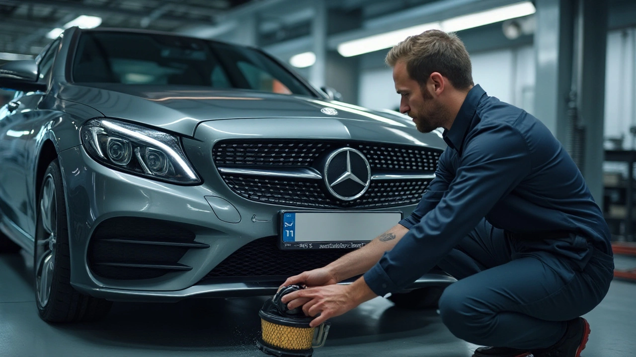 Cena výměny oleje a filtru u Mercedes-Benz vozů