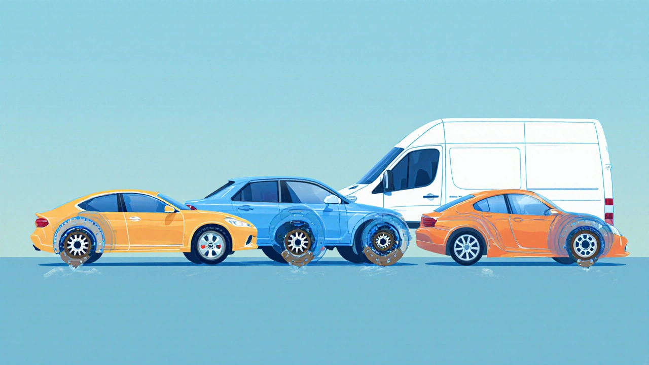 Průměrná životnost podle třídy vozidla a typu spojky