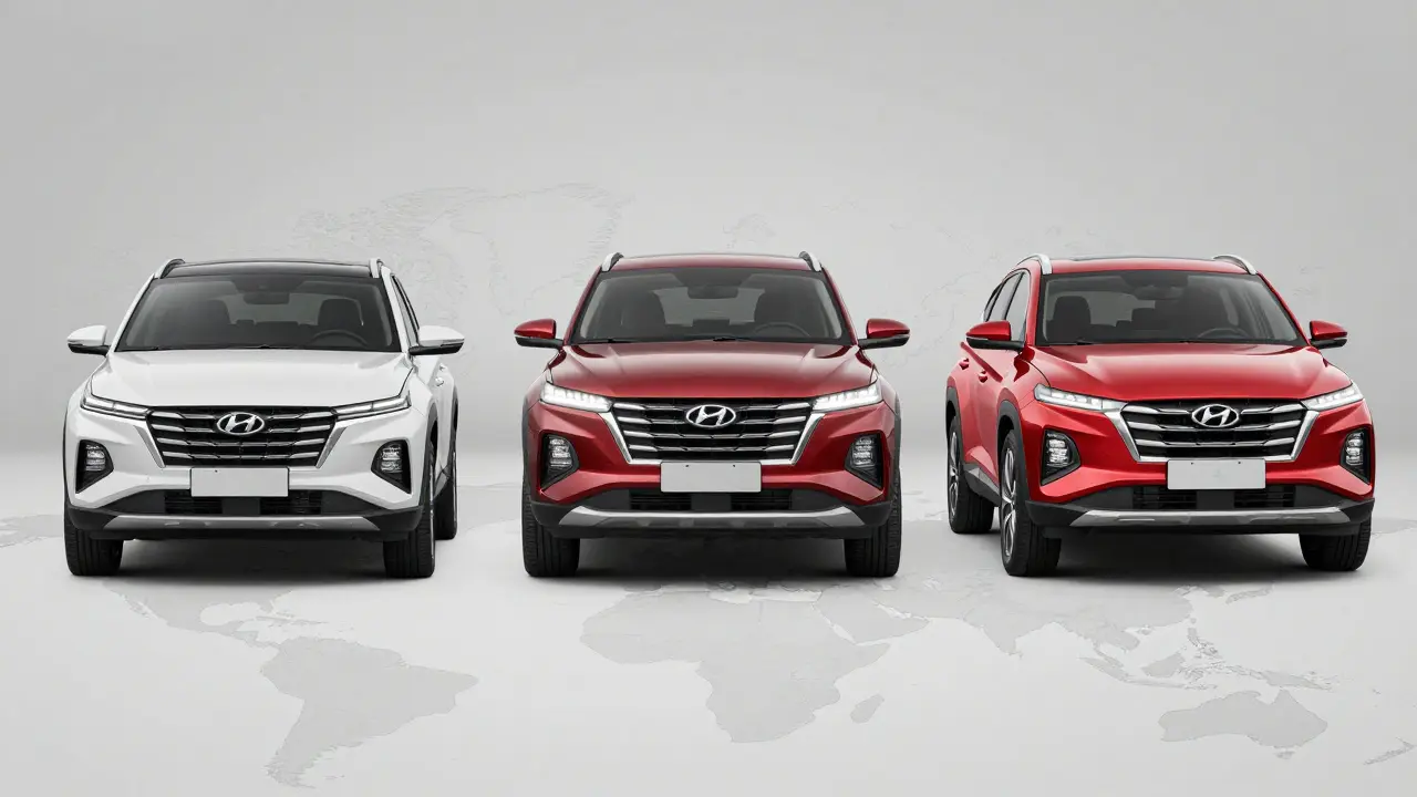 Tři verze Tucsonu z Koreje, USA a Číny s rozdílnými detaily