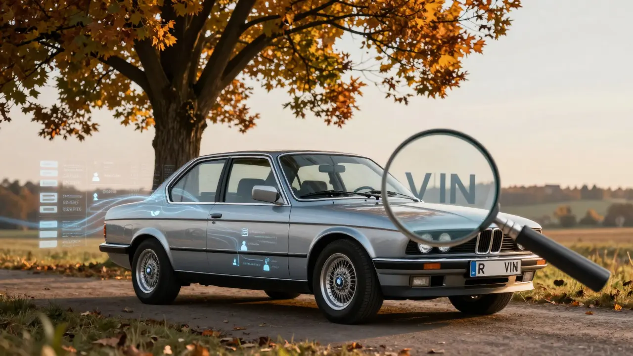 BMW s přehledem digitálních dat o historii vozidla přes jeho karosérii, symbolizující průhlednost.
